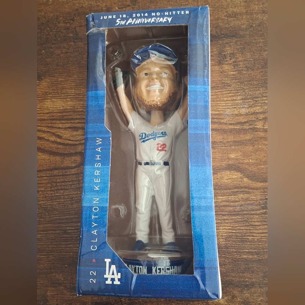 Clayton Kershaw Bobblehead - White and Blue